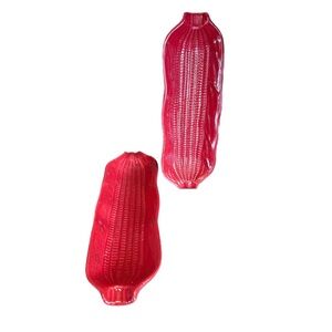 Sorrento Wheat (Ruby Red) SIGNATURE Corn Dishes Set of 2 Corn on the Cob Holders